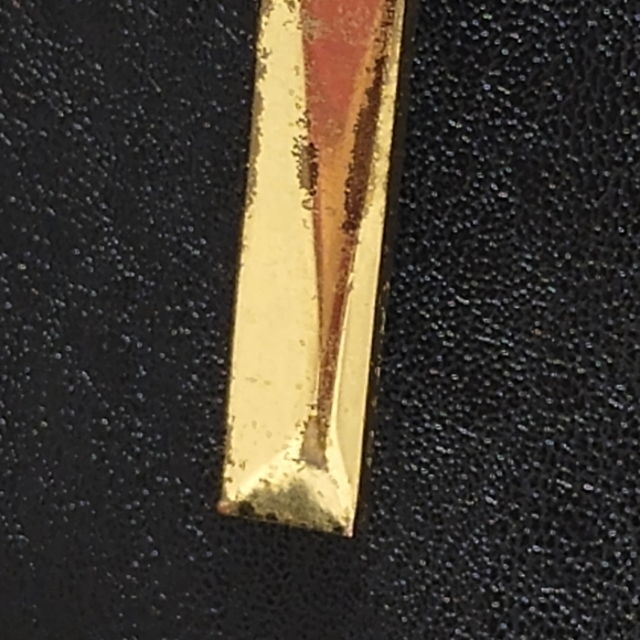 Calvin Klein Black Leather Tote with Gold Hardware + Matching Pouch - Picture 11 of 13